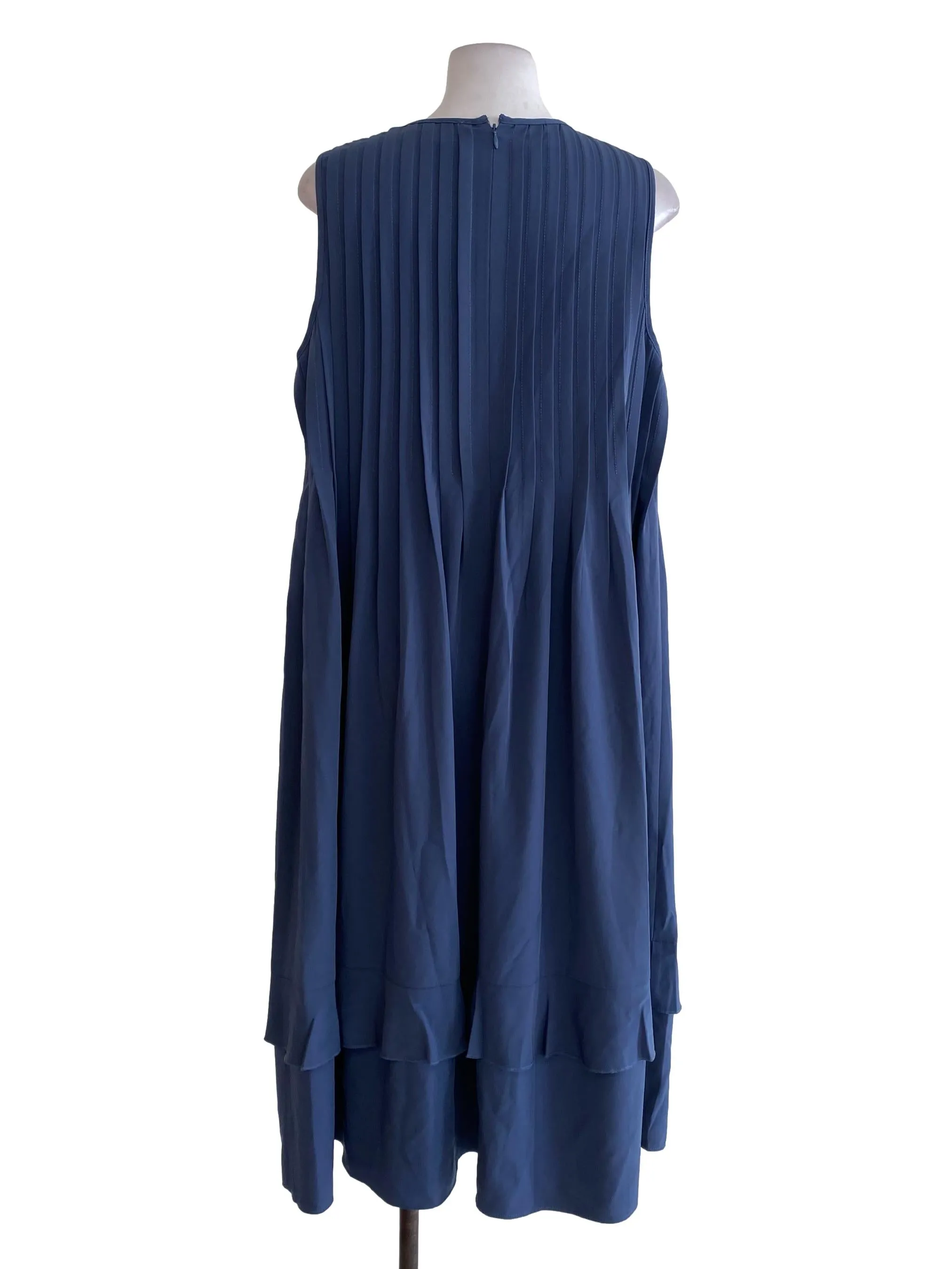 Dusty Blue Pleated Dress LB