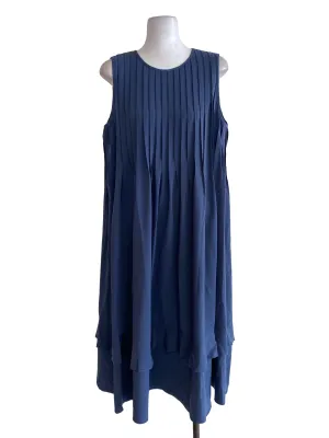 Dusty Blue Pleated Dress LB