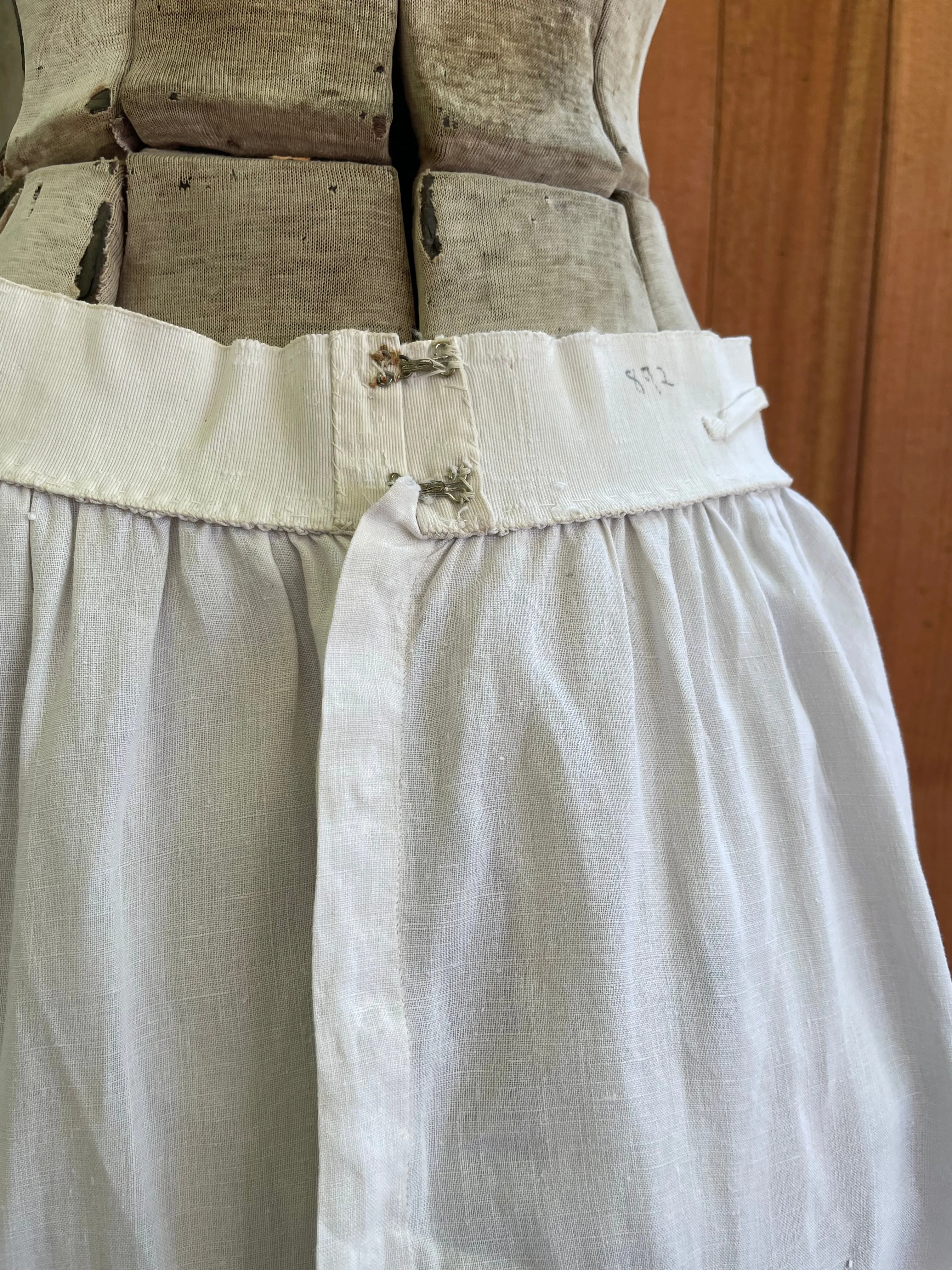 Edwardian Embroidered Linen Walking Suit