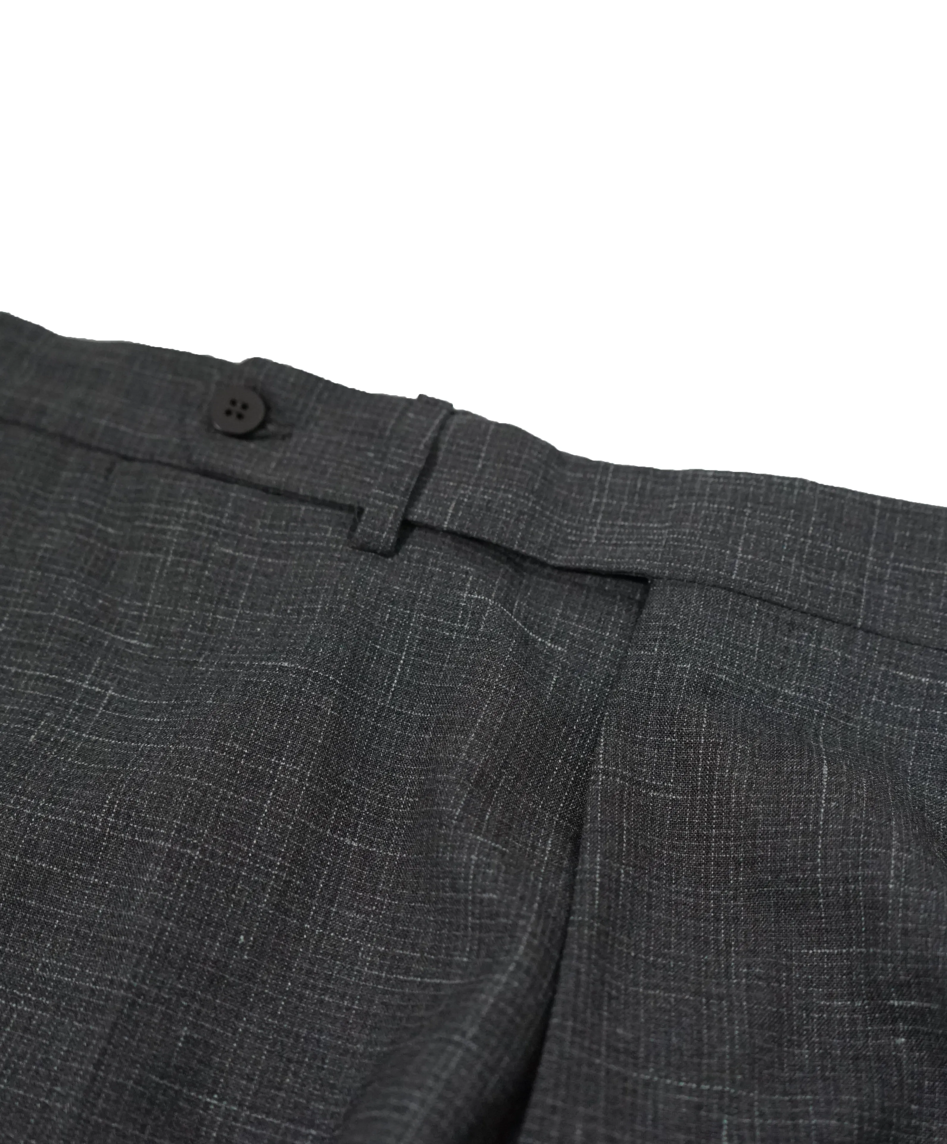 EIDOS - Gray Abstract Plaid Check Pattern Wool/Silk/Linen Suit - 40R