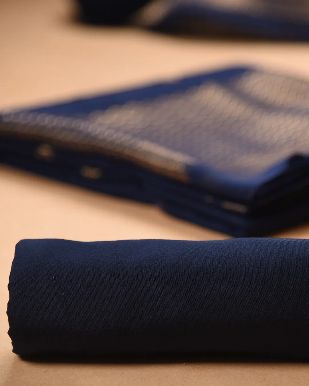 Electric Blue Linen Silk Blend Woven Unstitched Suit Fabric Set With Linen Silk Blend Woven Dupatta
