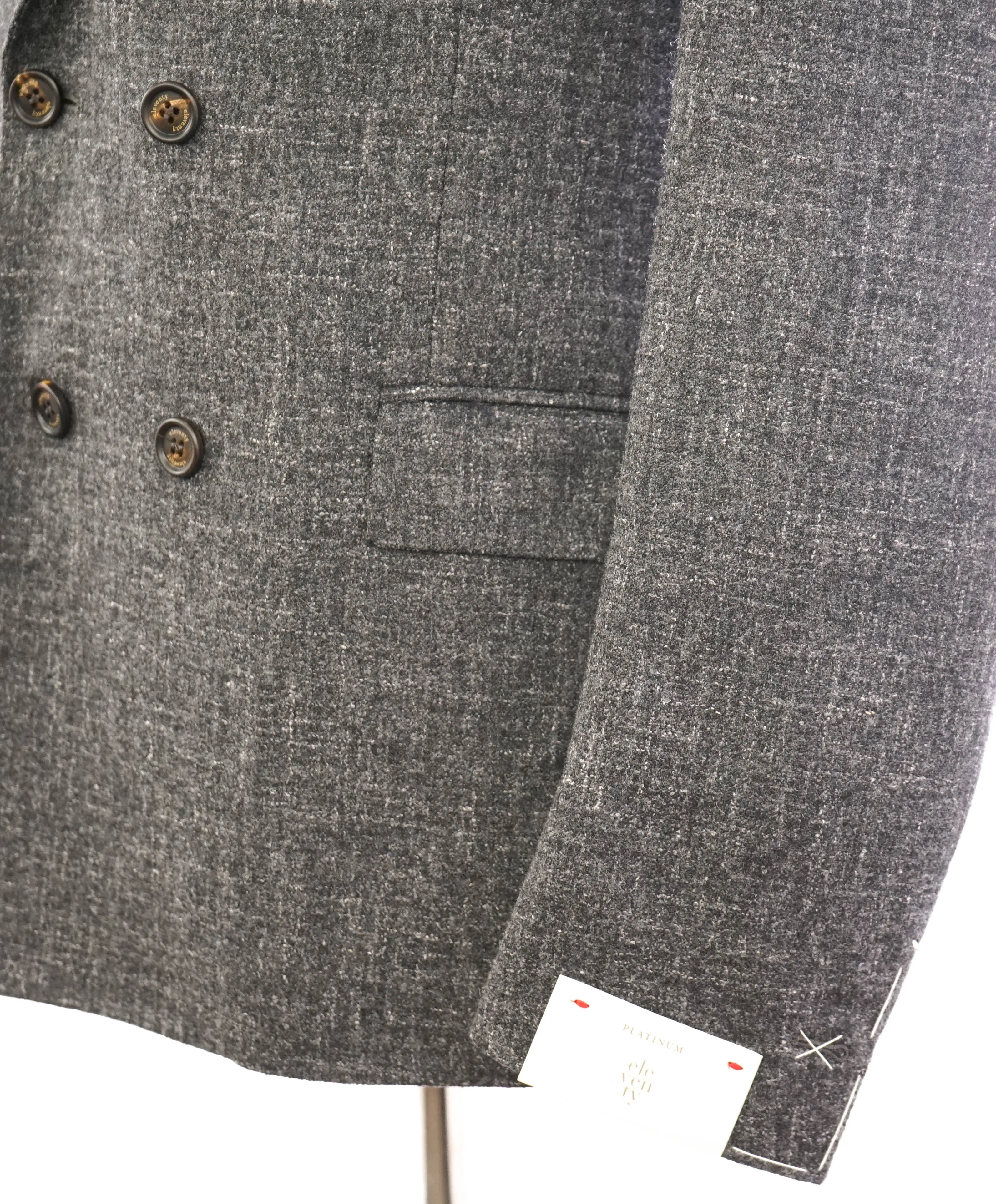ELEVENTY - "ALPACA & LINEN" PLATINUM Gray Fleck Suit - 40 (50 EU)