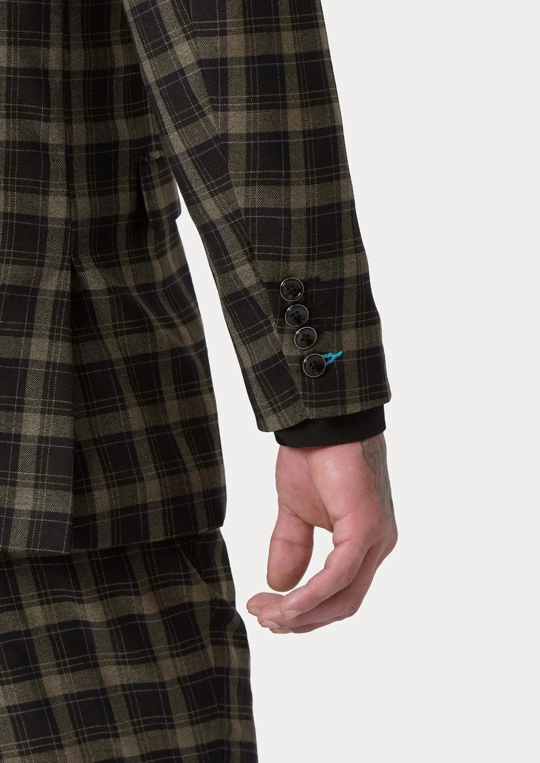 Ellis Black & Gold Check Suit