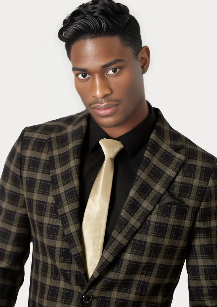 Ellis Black & Gold Check Suit