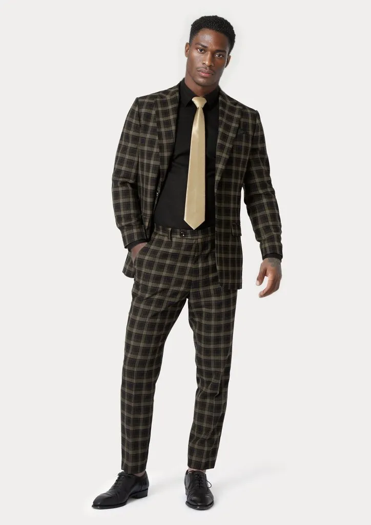 Ellis Black & Gold Check Suit