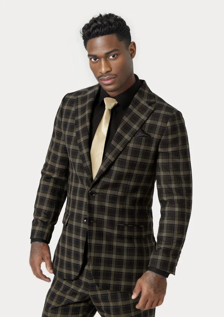 Ellis Black & Gold Check Suit
