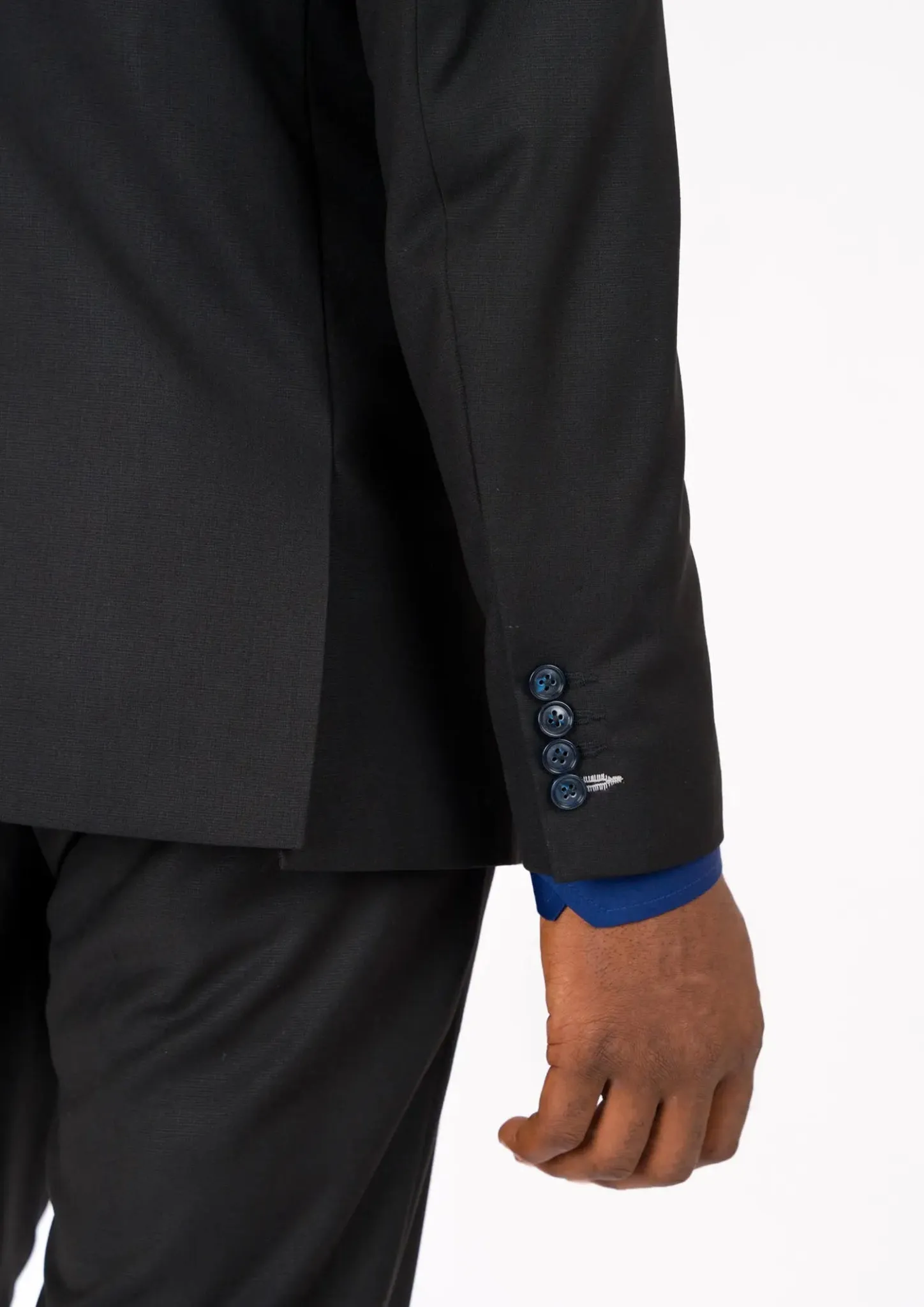 Ellis Black Crosshatch Suit
