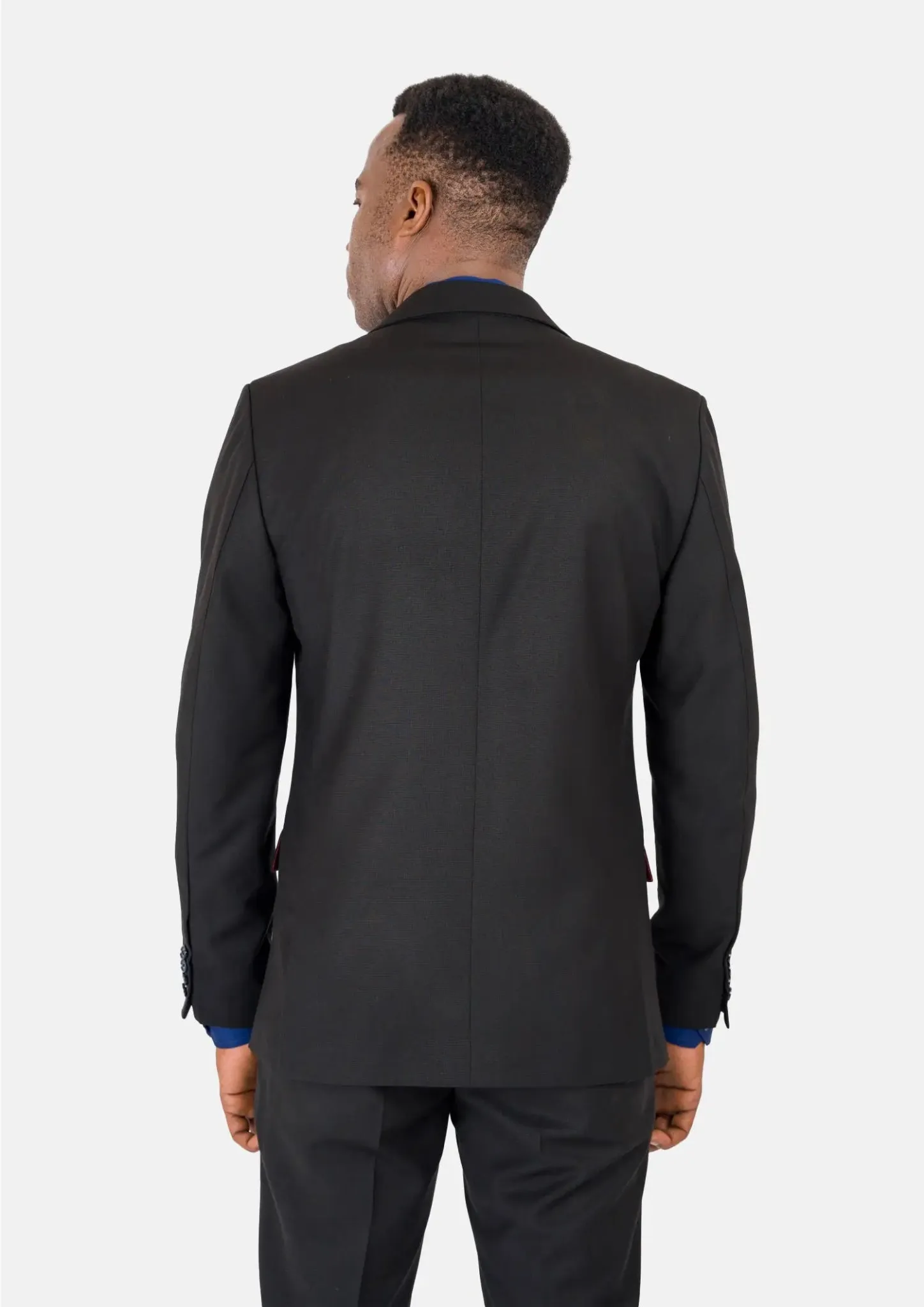 Ellis Black Crosshatch Suit