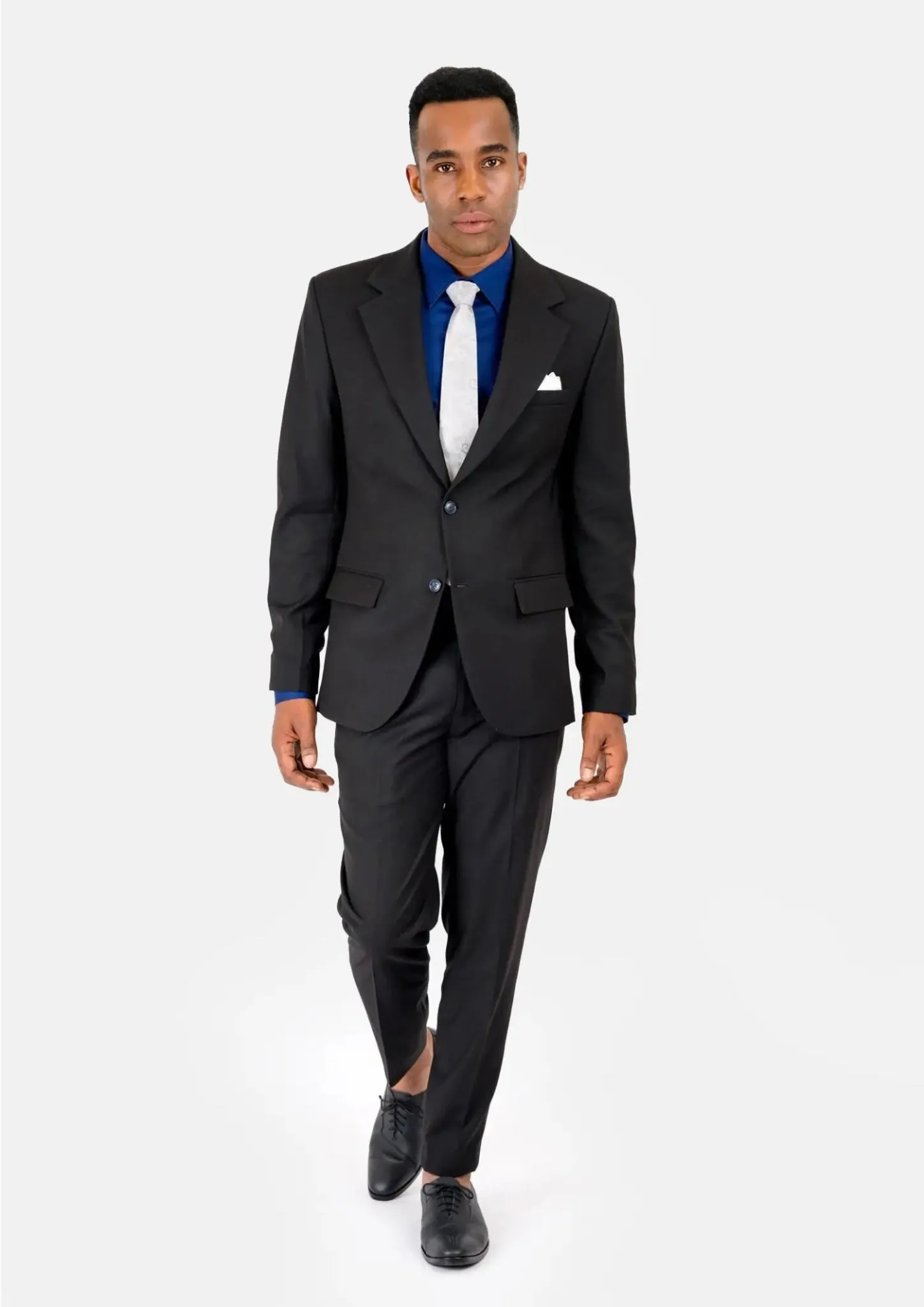 Ellis Black Crosshatch Suit