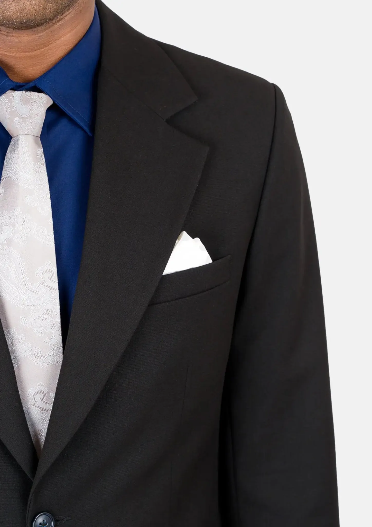 Ellis Black Crosshatch Suit