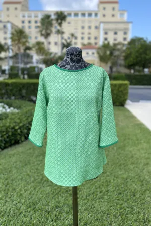 Emmelle Textured Fabric Tunic in Emerald
