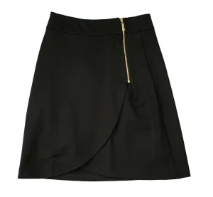 English Italian PolySpandex Black Skirt