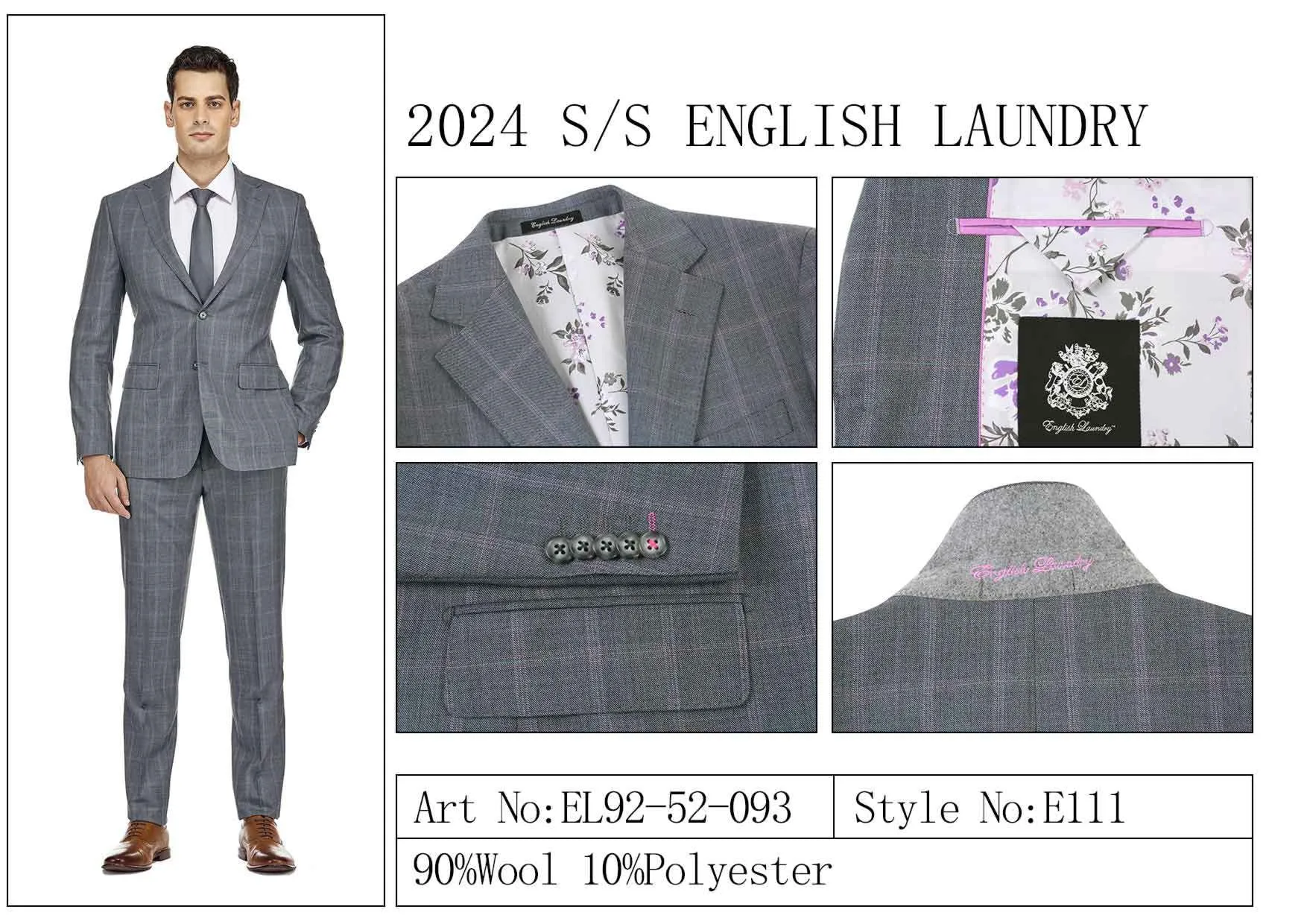 ENGLISH LAUNDRY Wool Suit EL92-52-093