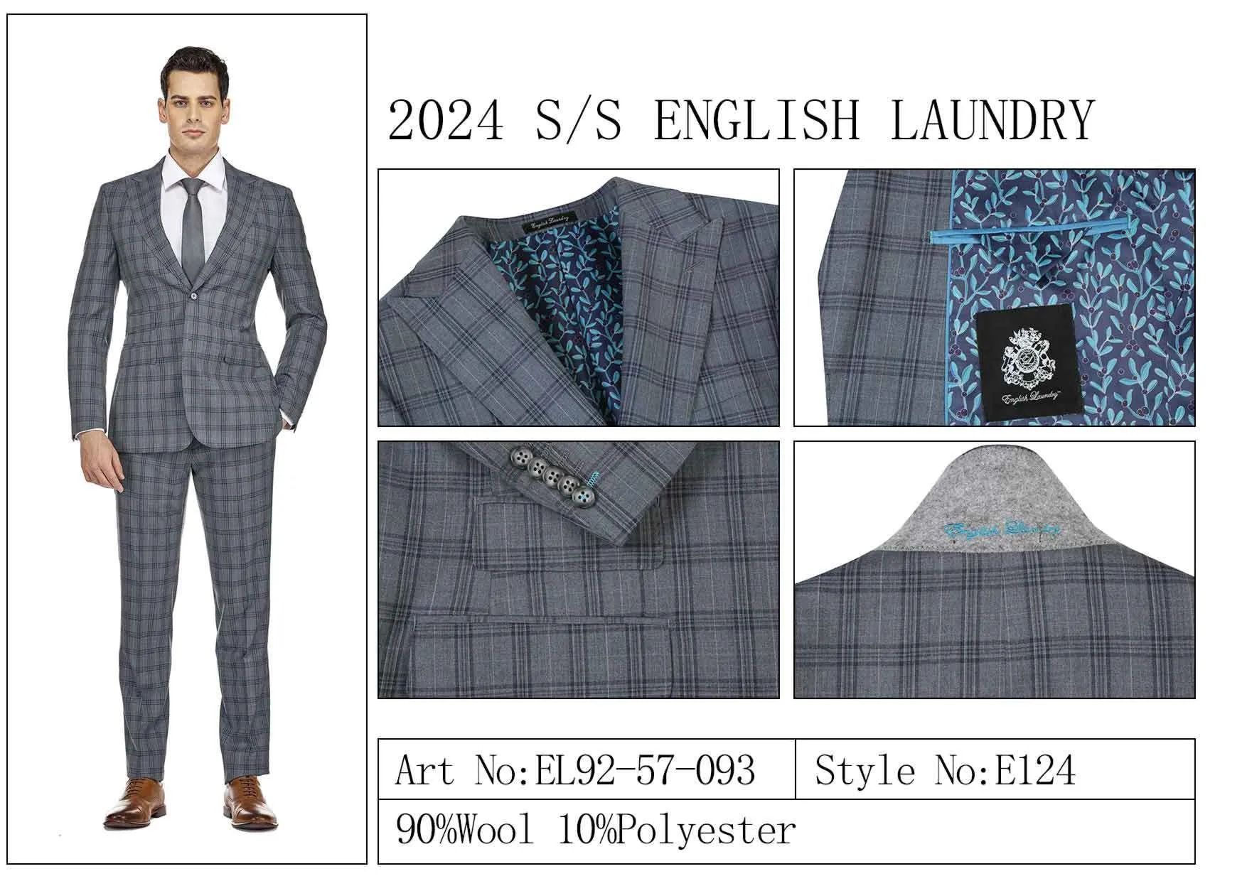 ENGLISH LAUNDRY Wool Suit EL92-57-093