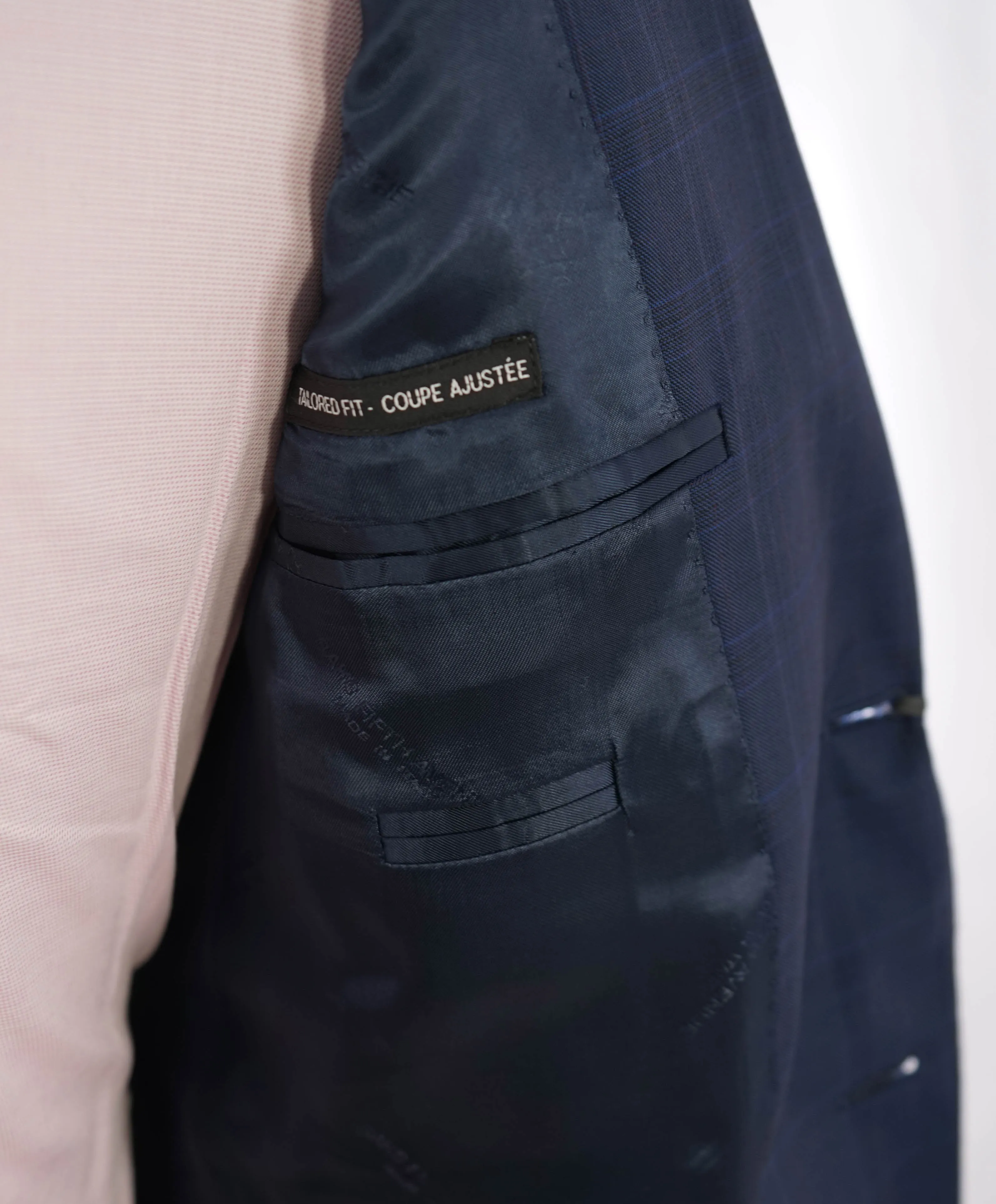ERMENEGILDO ZEGNA - "Tailored" SAKS FIFTH AVENUE Blue Check Suit - 46R
