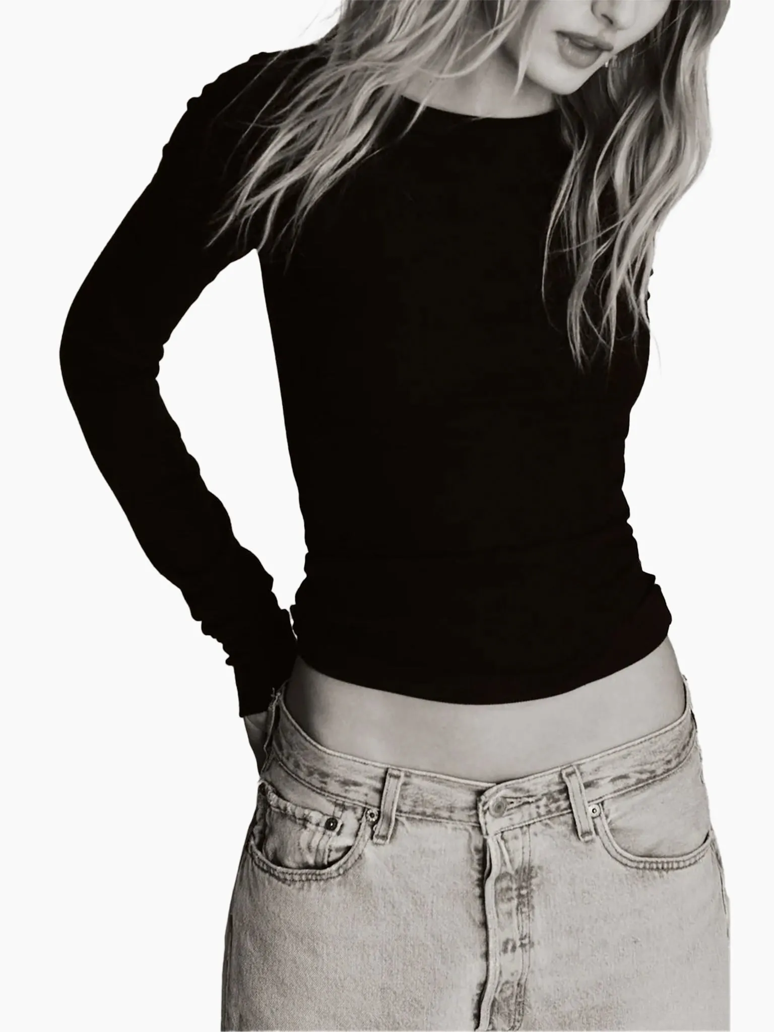 ETERNE Long Sleeve Fitted Top