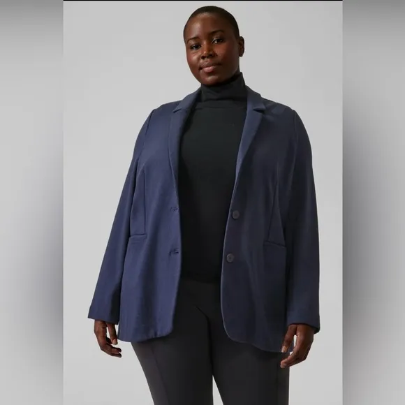 EUC ATHLETA Venice Blazer Navy Women’s Size 26