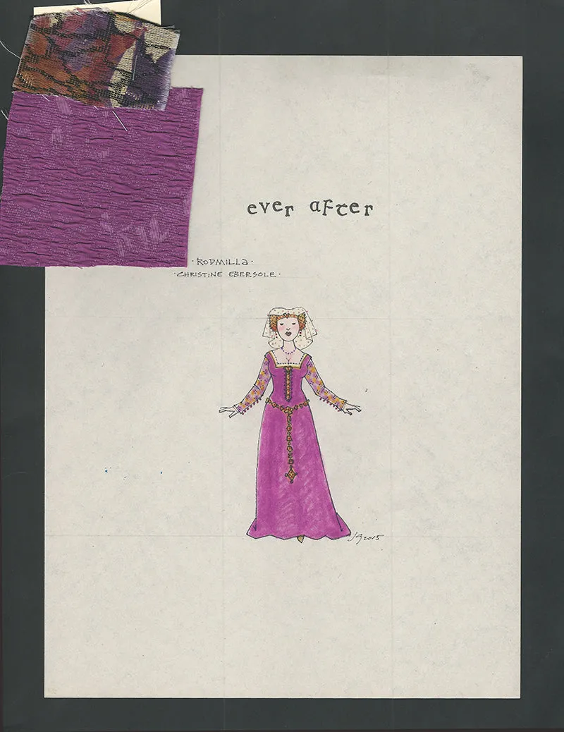 EVER AFTER -  Christine Ebersole as 'Rodmilla' Original Sketch  by Jess Goldstein