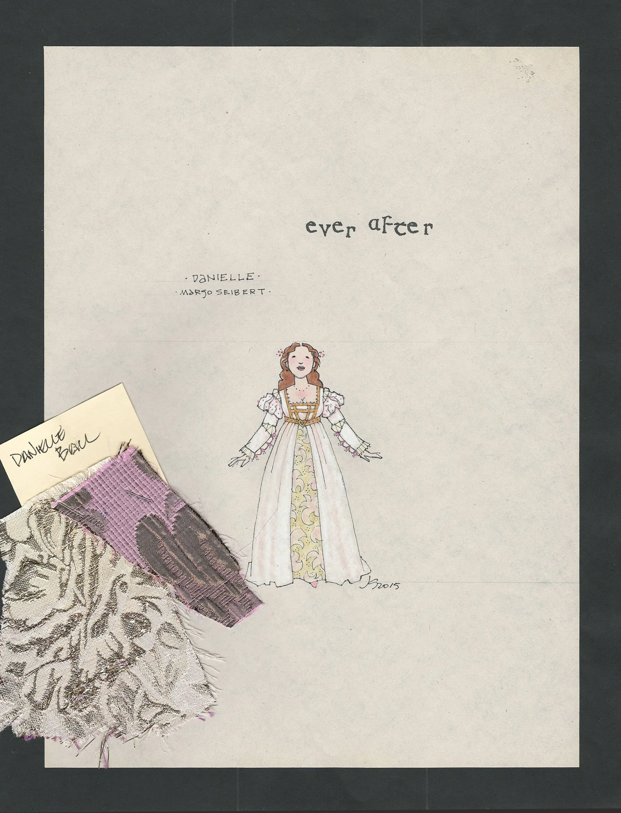 EVER AFTER - Margo Siebert as 'Danielle' Original Sketch by Jess Goldstein