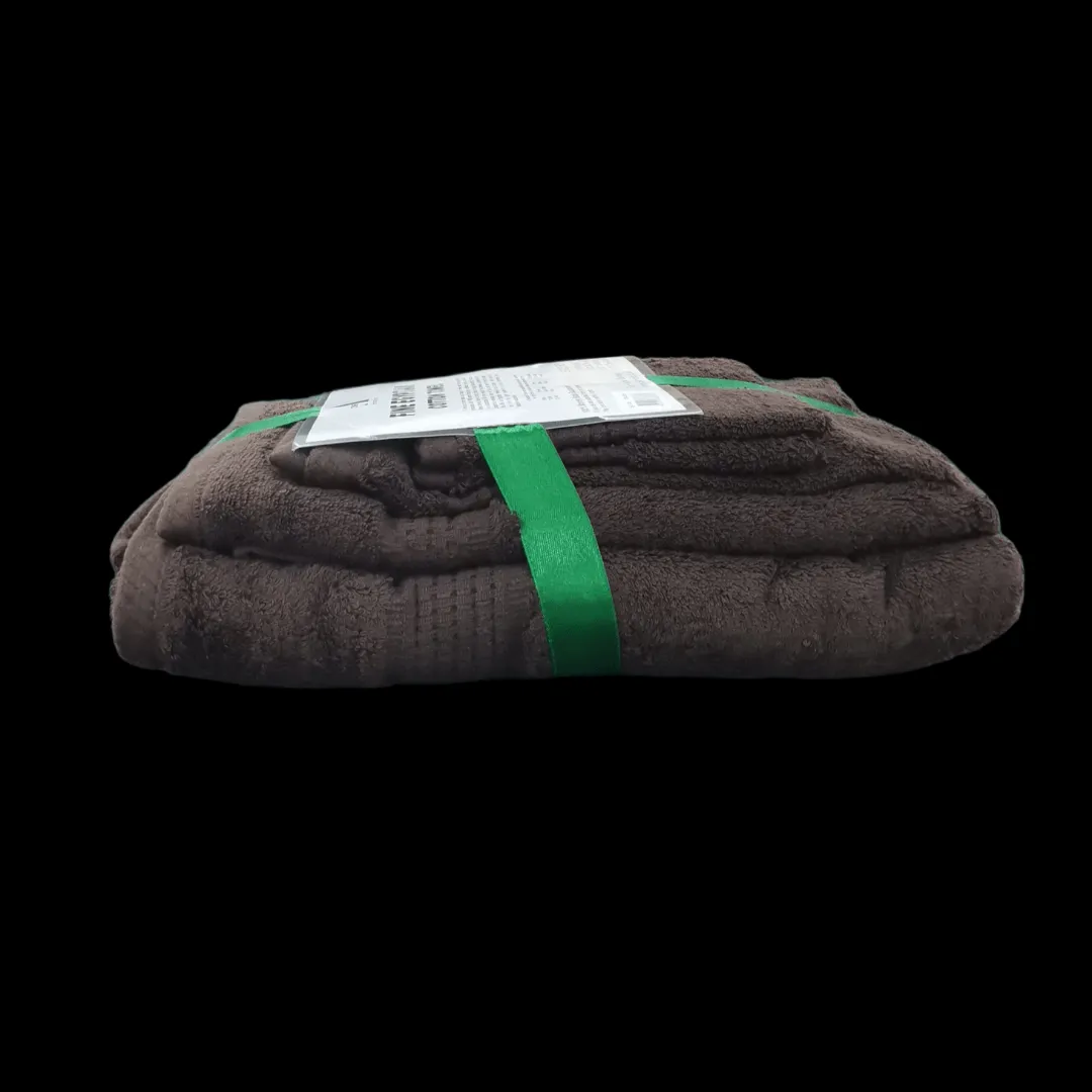 Fine Egyptian Cotton Towels Set 5 Piece Chocolate