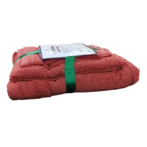 Fine Egyptian Cotton Towels Set 5 Piece Rust