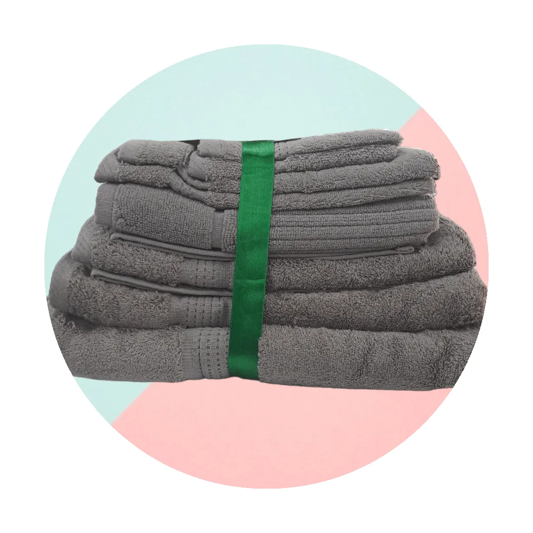 Fine Egyptian Cotton Towels Set 8 Piece Truffle