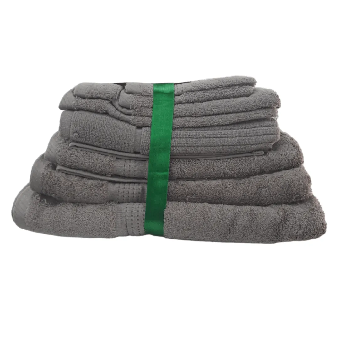 Fine Egyptian Cotton Towels Set 8 Piece Truffle