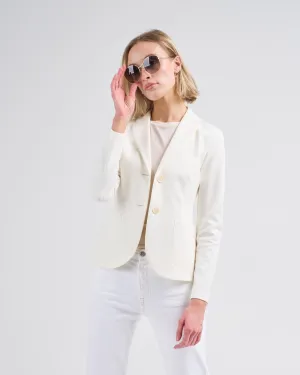 fitted blazer diagonal with loro piana fabric