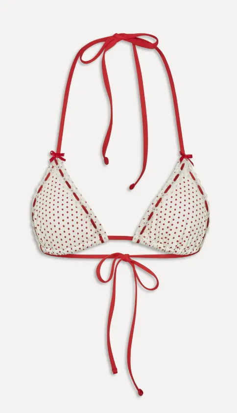 FRANKIES-NICK TOP-STRAWBERRY POLKA DOT
