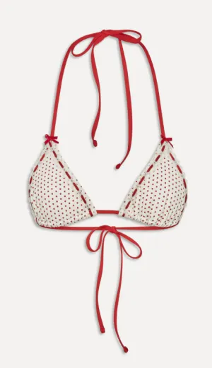 FRANKIES-NICK TOP-STRAWBERRY POLKA DOT
