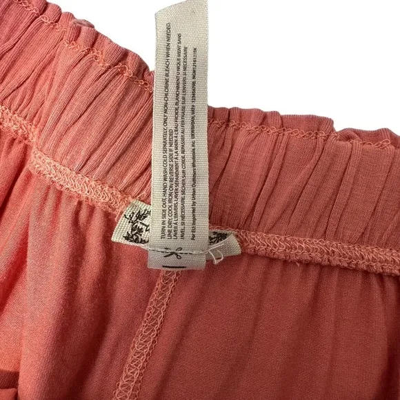 Free People Essential Knit Pajamas in the color Lipgloss (Peach) NWT