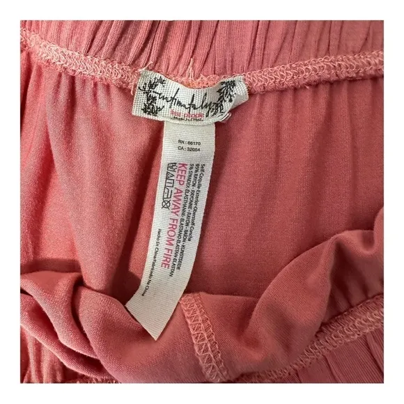 Free People Essential Knit Pajamas in the color Lipgloss (Peach) NWT