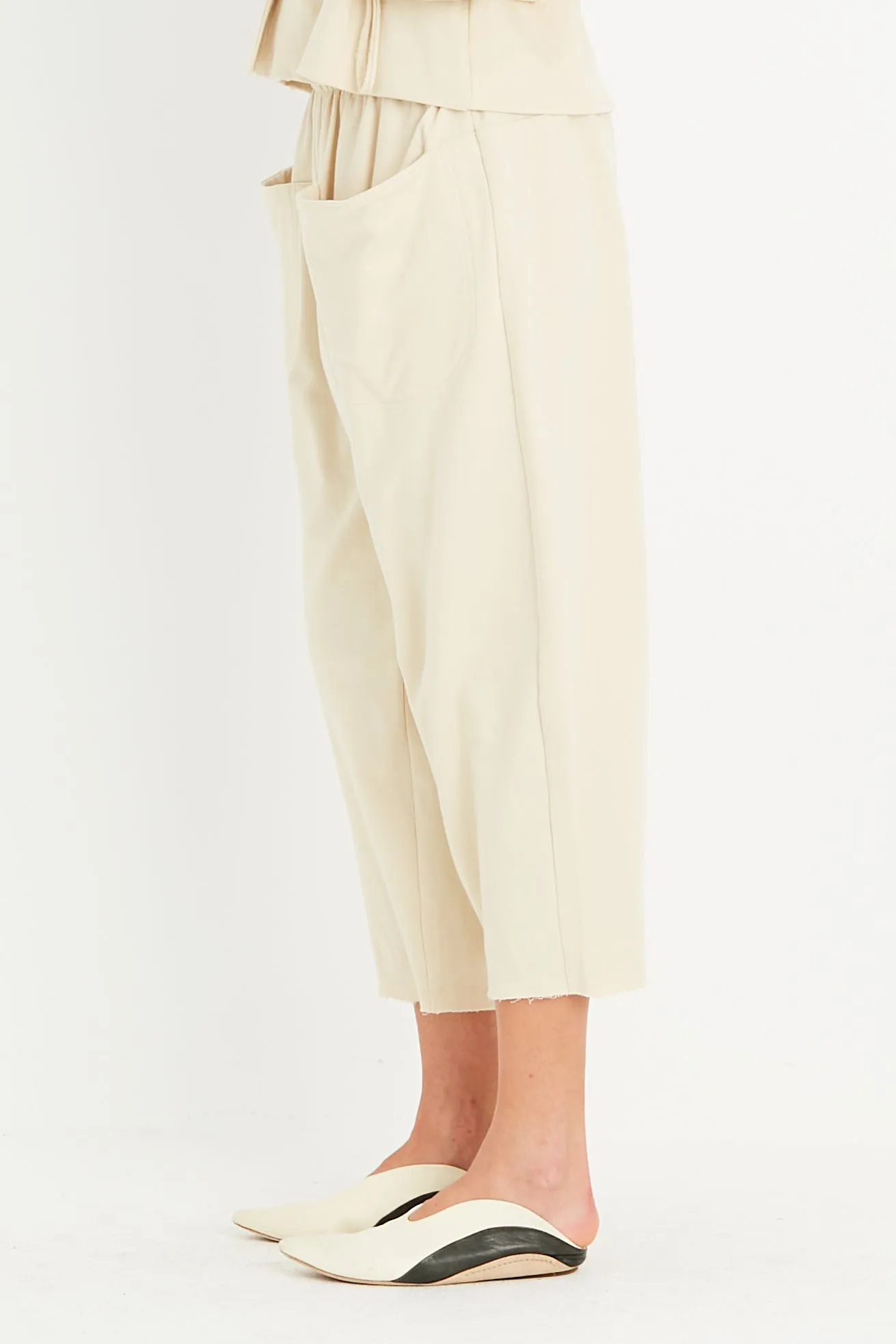 French Terry Slouchy Pocket Crop Pants