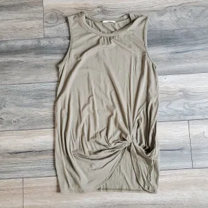 Front Knot Detail Sleeveless Tunic Top