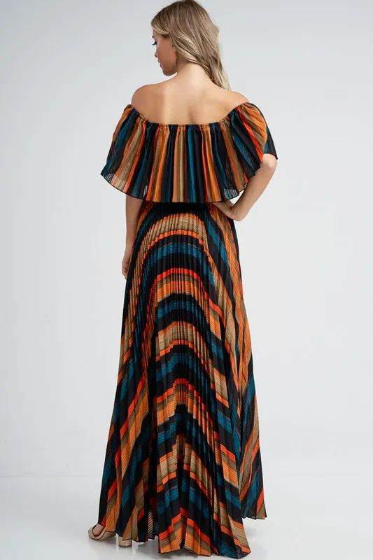 GEMMA STRIPED MAXI DRESS