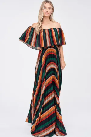 GEMMA STRIPED MAXI DRESS