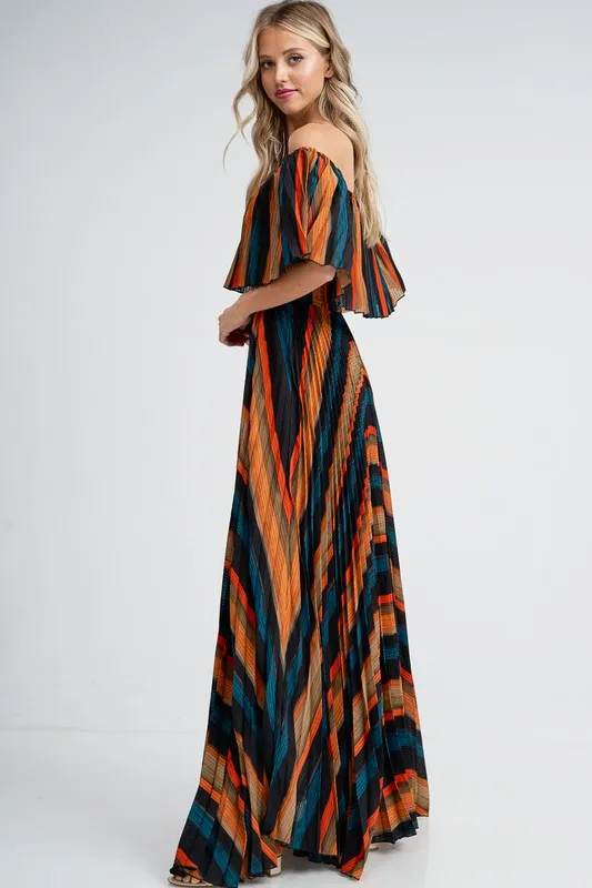 GEMMA STRIPED MAXI DRESS