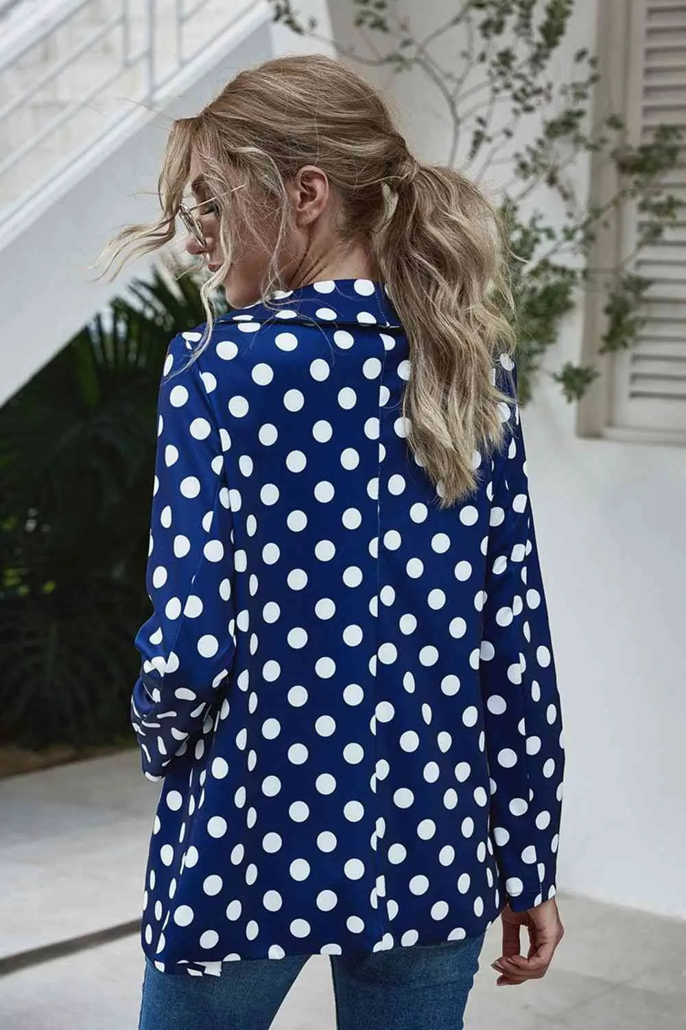 Georgie Polka Dot Long Sleeve Blazer