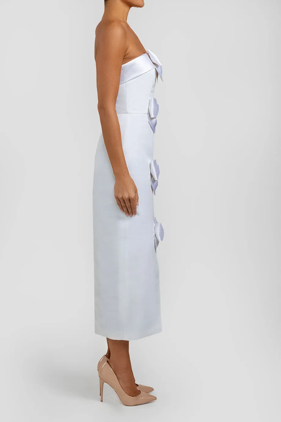 Georgie Silk Faille Midi Dress