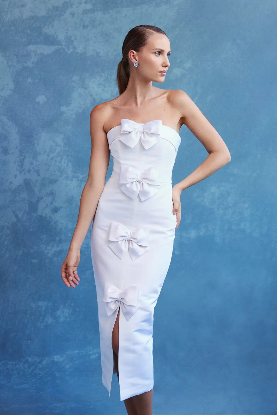 Georgie Silk Faille Midi Dress