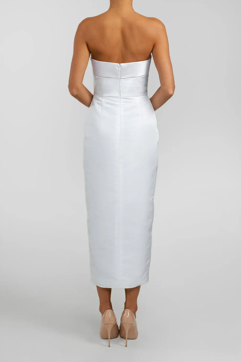 Georgie Silk Faille Midi Dress