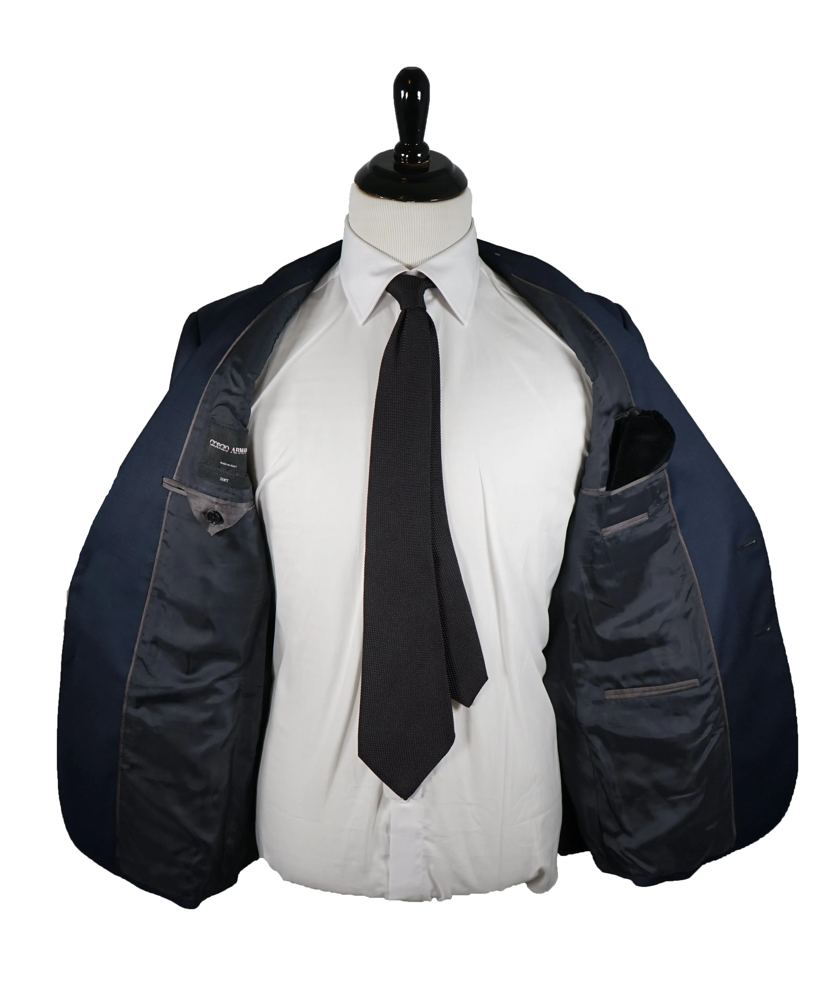 GIORGIO ARMANI - Blue Check Basket Weave “SOFT” Collection Suit - 40R