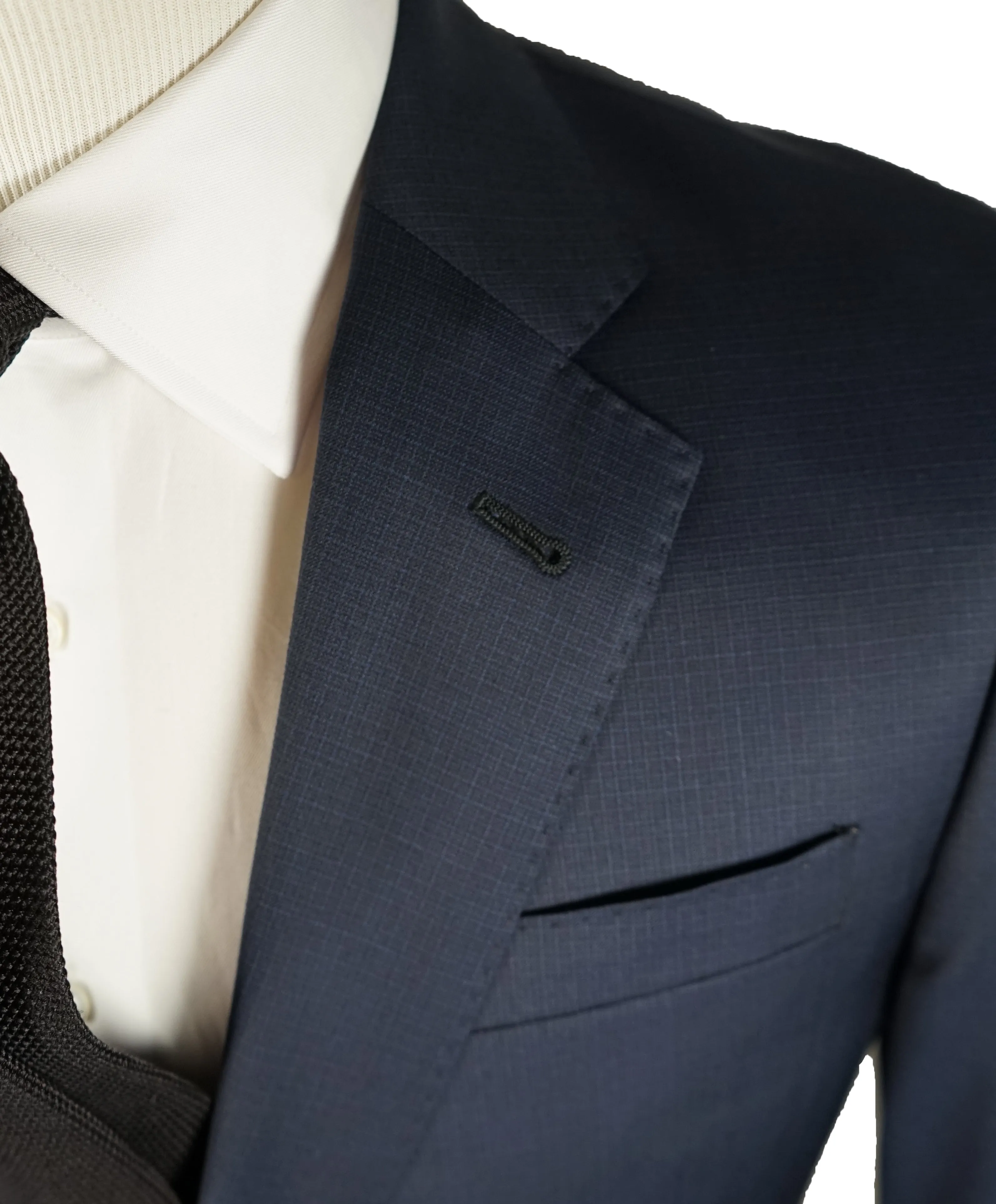 GIORGIO ARMANI - Blue Check Basket Weave “SOFT” Collection Suit - 40R