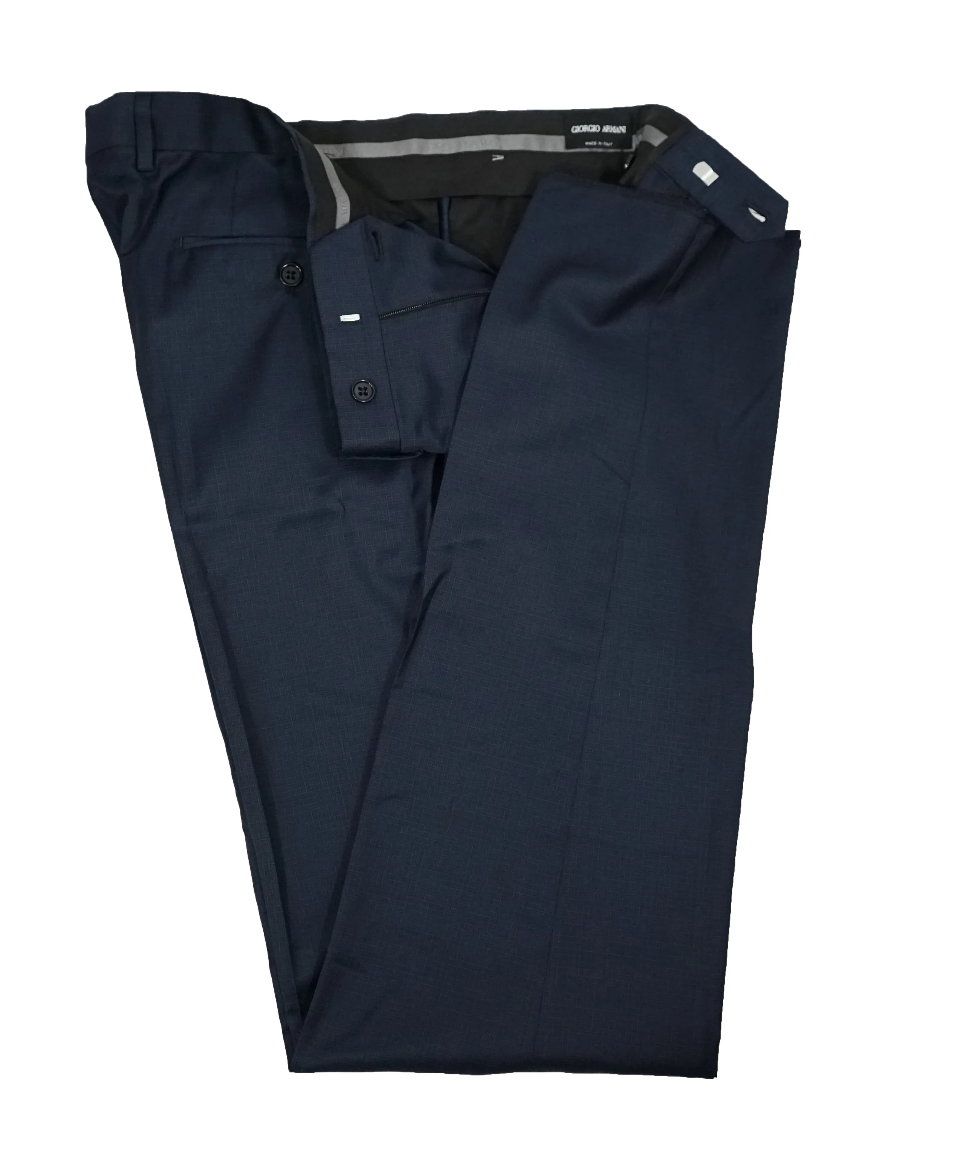 GIORGIO ARMANI - Blue Check Basket Weave “SOFT” Collection Suit - 40R