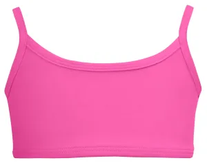 Girls UPF 50  Bikini Swim Top  | Medium Pink