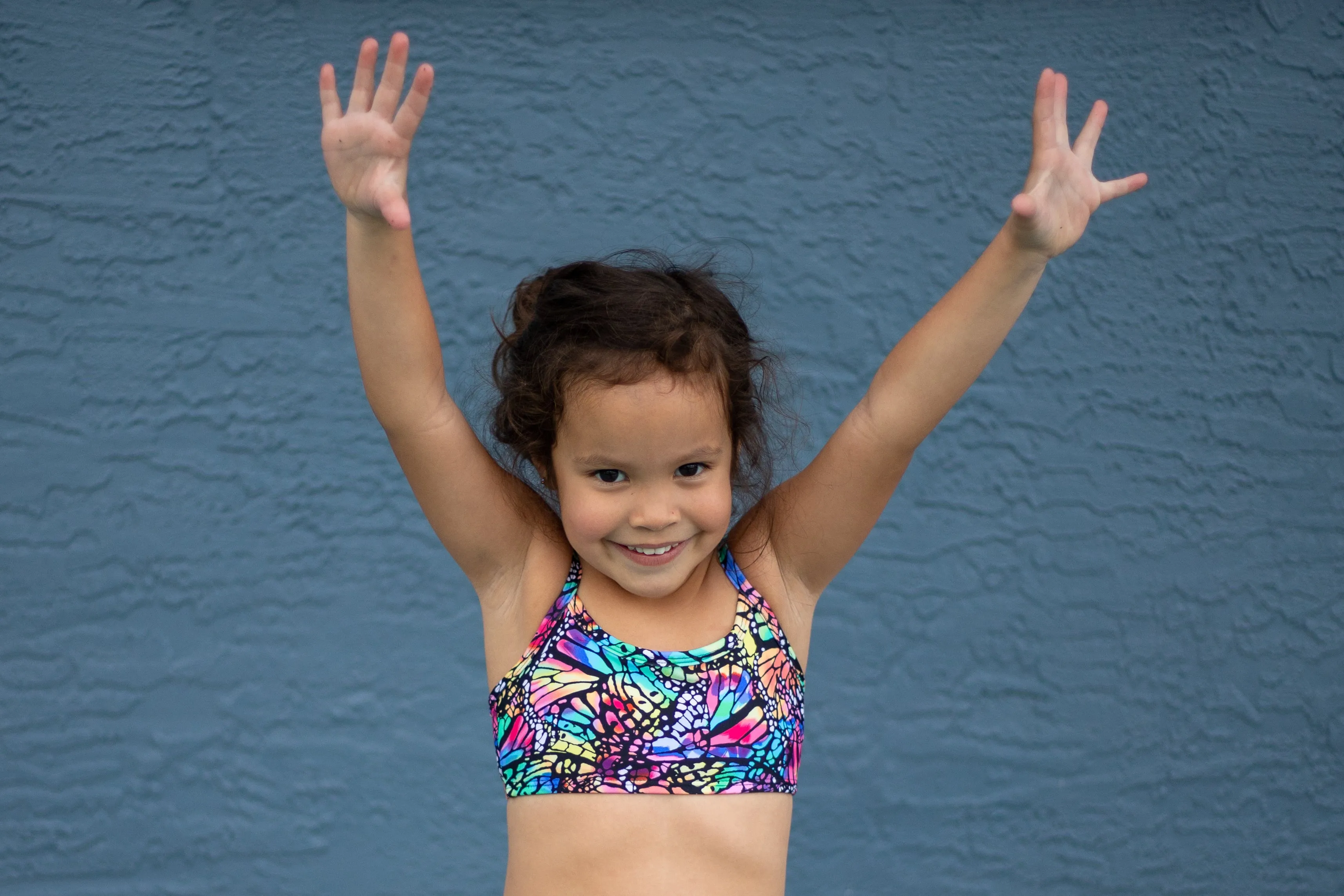 Girls UPF 50  Bikini Swim Top  | Teal
