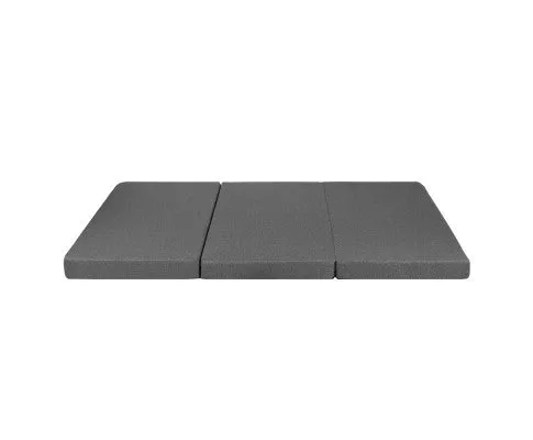 Giselle Bedding Double Size Folding Foam Mattress Portable Bed Mat Dark Grey