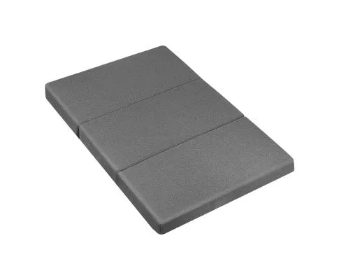 Giselle Bedding Double Size Folding Foam Mattress Portable Bed Mat Dark Grey