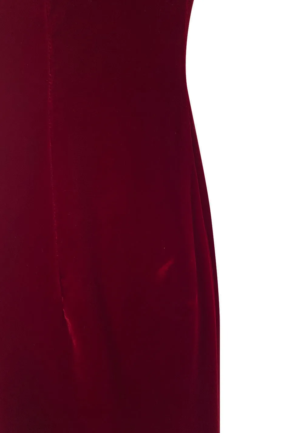 Gorgeous 1980s Oscar de la Renta Black Beaded Bow Dress in a Rich Ruby Red Velvet
