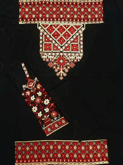 Grace W267- Embroidered 2pc linen dress.